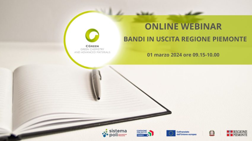 Webinar Bandi in uscita Regione Piemonte